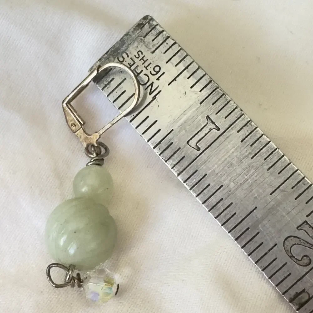 Vintage green carved